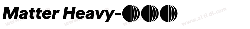 Matter Heavy字体转换